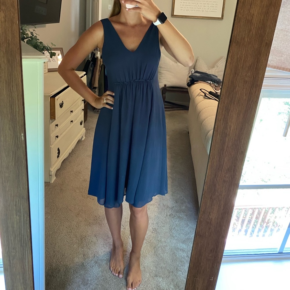 Blue midi dress